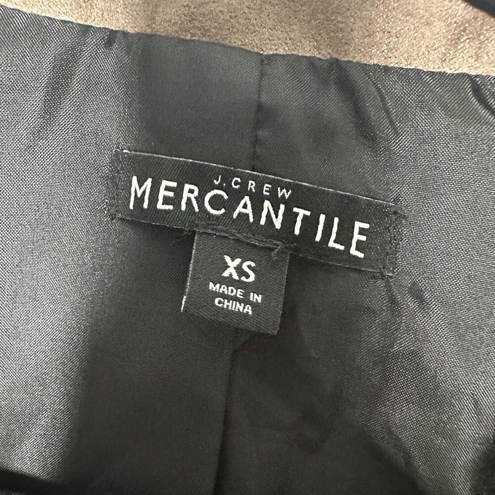 J. Crew Mercantile Women’s Faux Suede Zip Up Moto Jacket Cropped Size XS - Picture 4 of 5